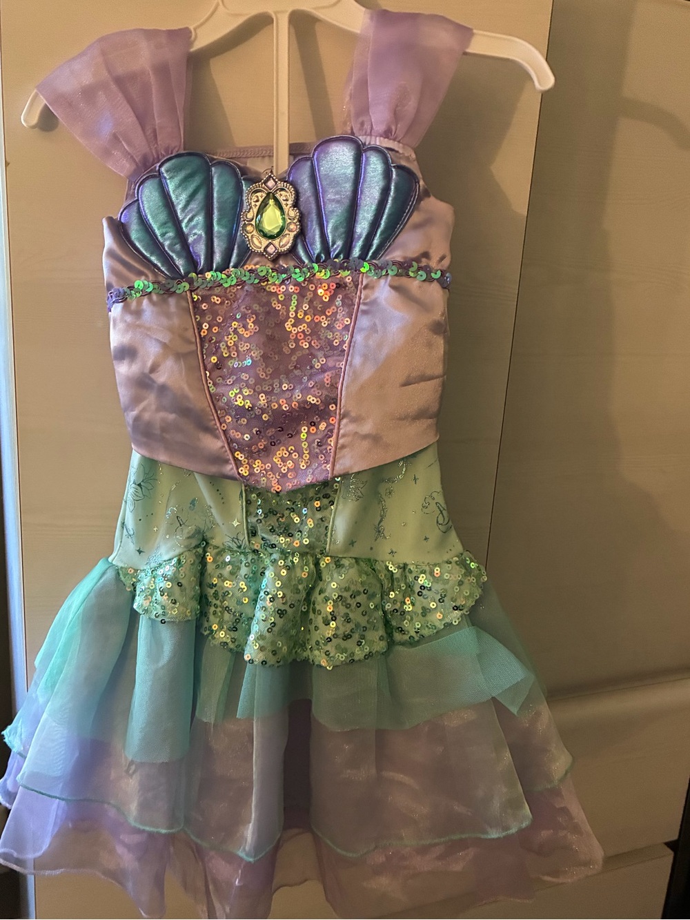 Disney Ariel Little Mermaid Costume 2-Piece Girls Size 3 EUC
